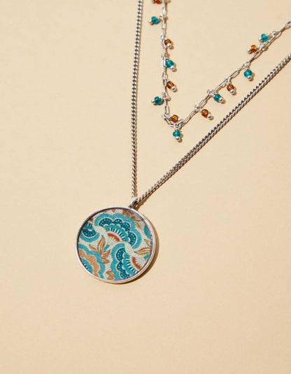 Collier double médaillon Mamba