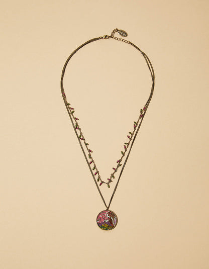 Collier double médaillon Mamba