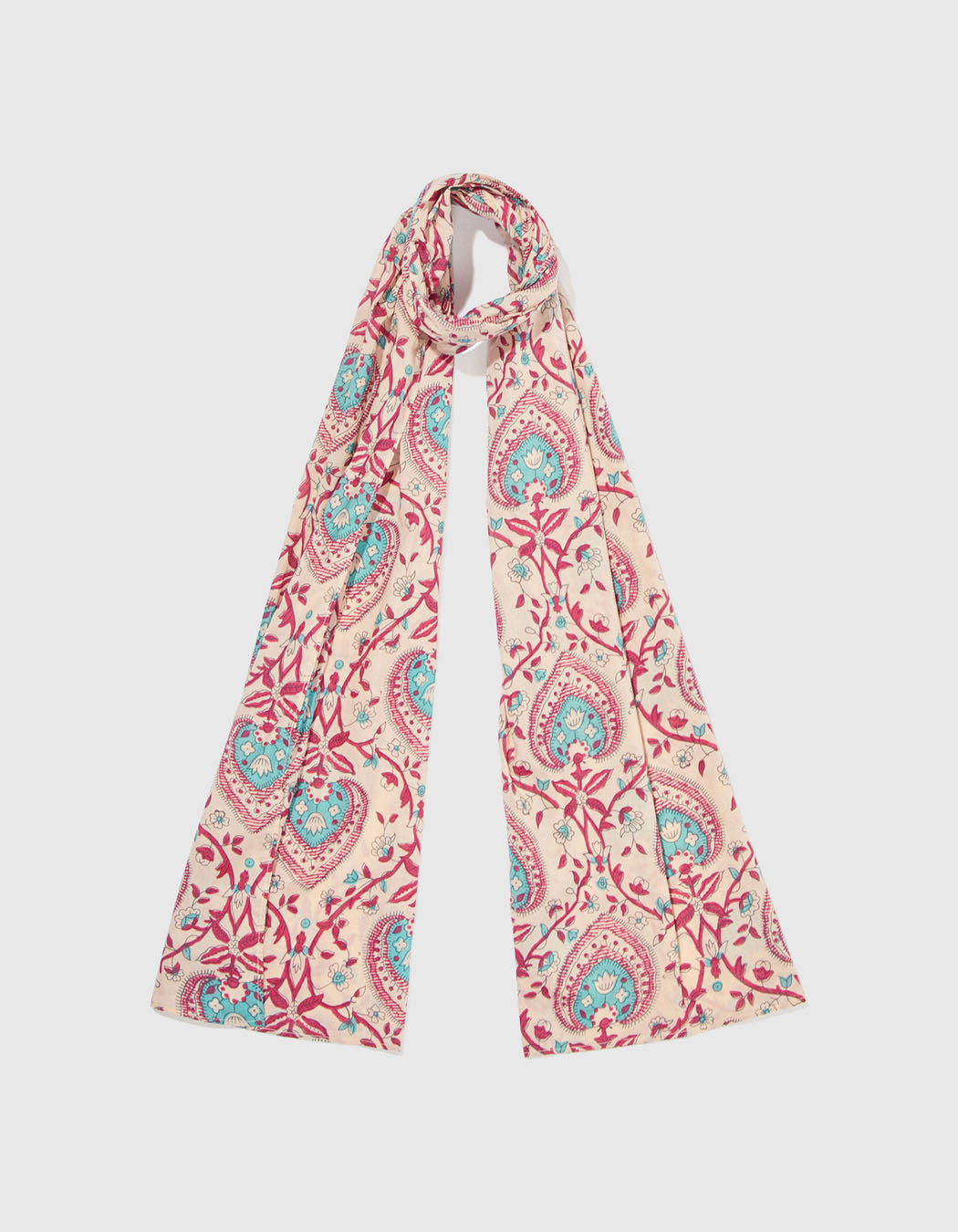 Foulard imprimé voile de coton bio LAVANDI