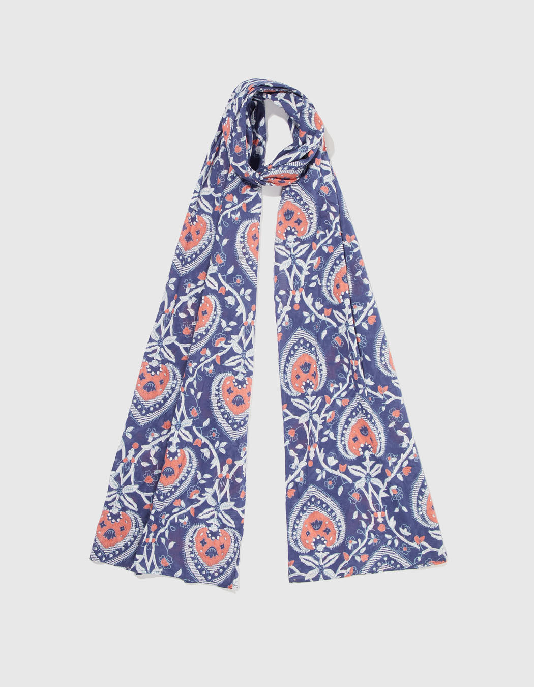 Foulard imprimé voile de coton bio LAVANDI