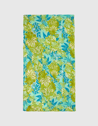 Foulard imprimé voile de coton bio LAVANDI
