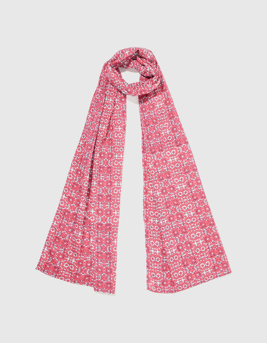 Foulard imprimé voile de coton bio LAVANDI