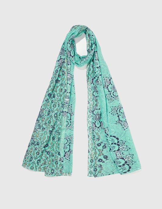 Etole voile de coton bio mix print NILONA