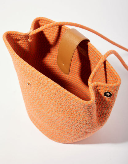 Sac boule esprit panier corde doré AMILA
