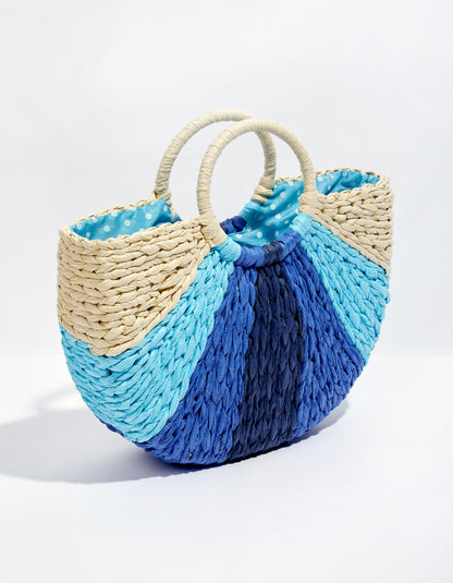 Panier tissé imprimé JOZANA