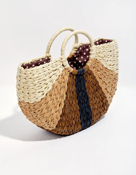 Panier tissé imprimé JOZANA