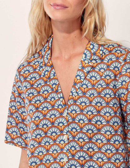 Chemisette coton bio imprimée ENDAH