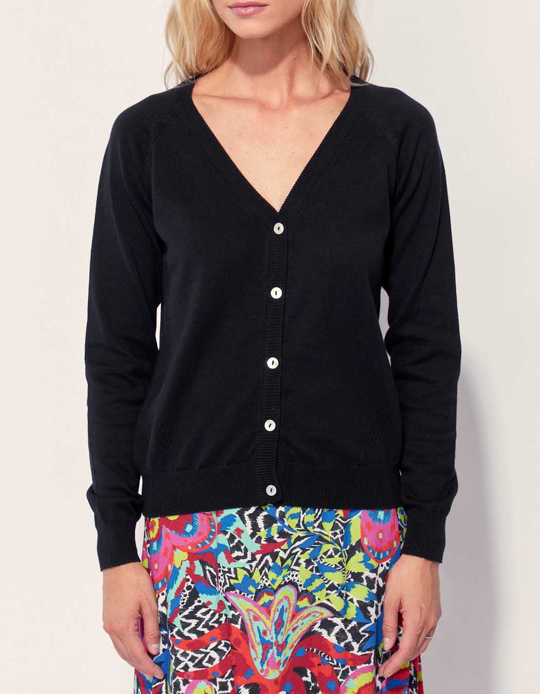 Gilet maille droit LEANDRA