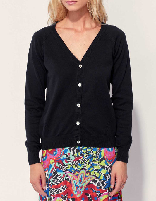 Gilet maille droit LEANDRA