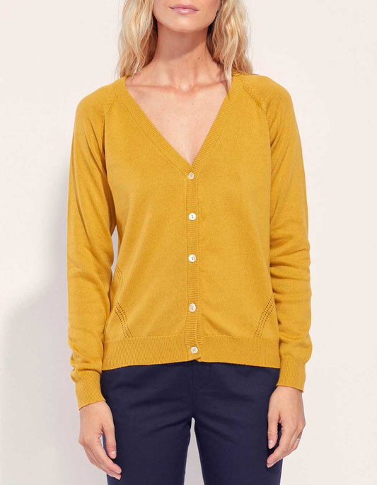 Gilet maille droit LEANDRA