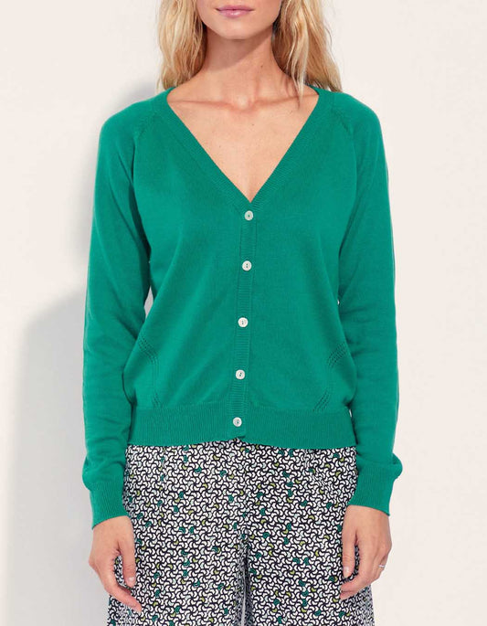 Gilet maille droit LEANDRA