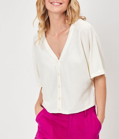 Gilet manches courtes maille MELIO