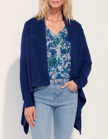 Gilet long maille effet drappé TACHI