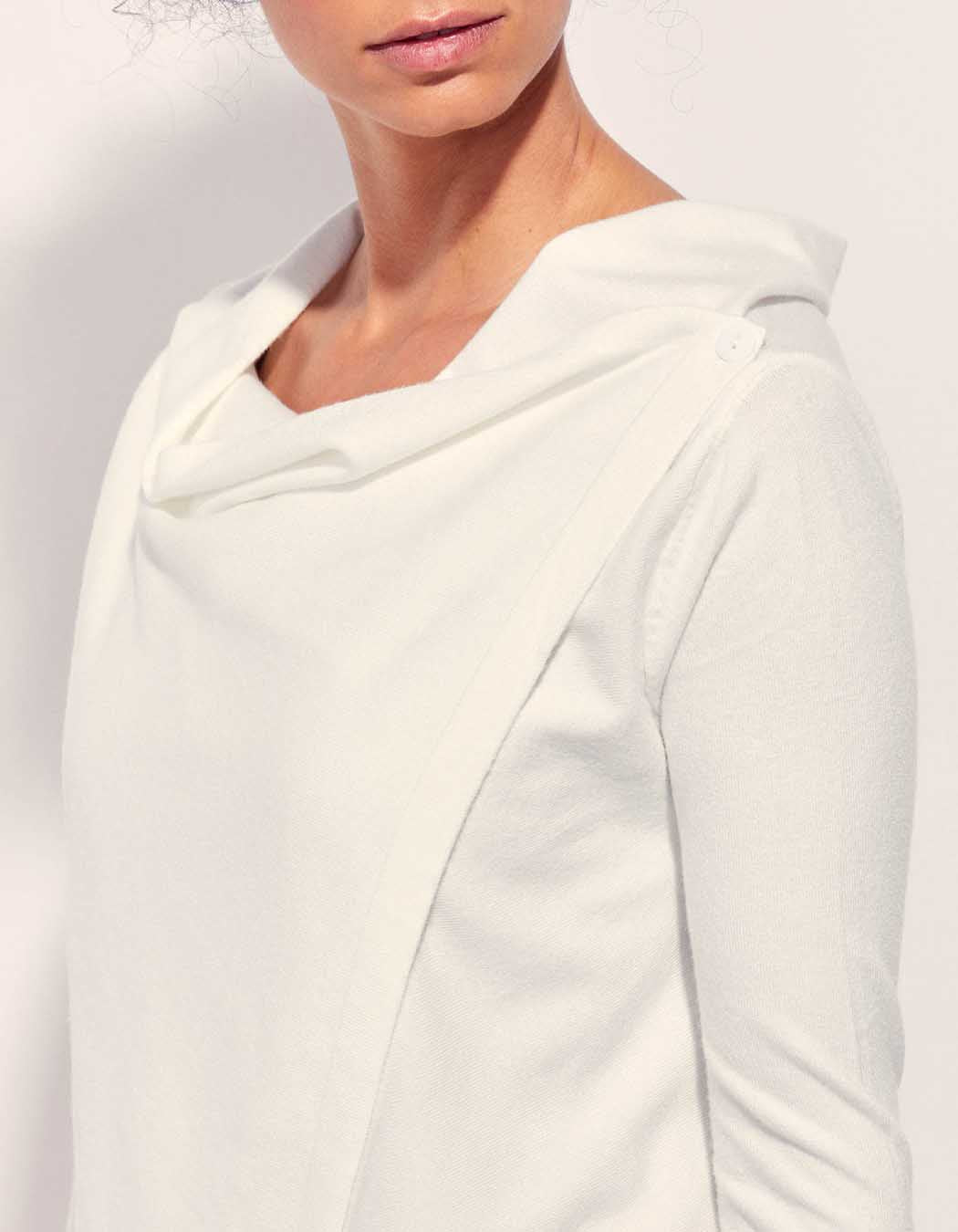 Gilet long maille effet drappé TACHI