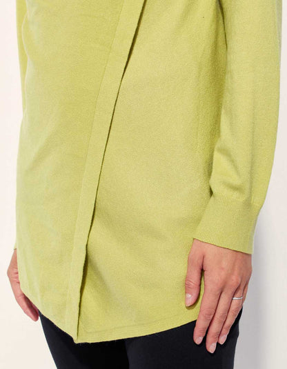 Gilet long maille effet drappé TACHI