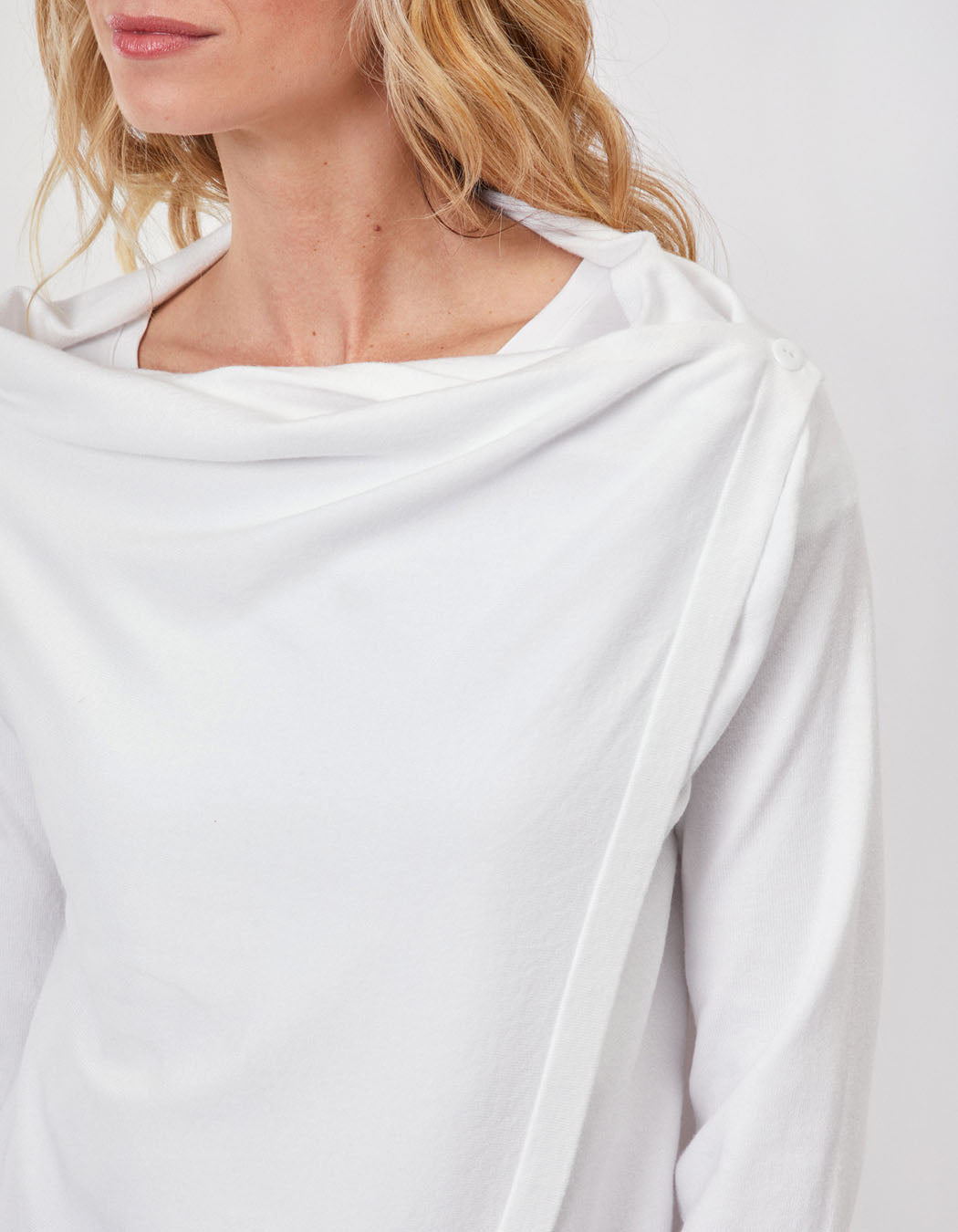 Gilet long maille effet drappé TACHI