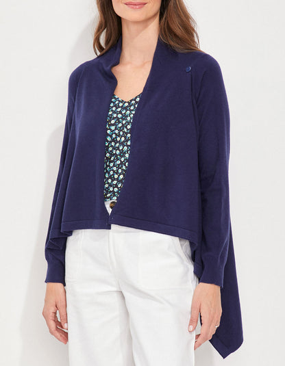 Gilet long maille effet drappé TACHI