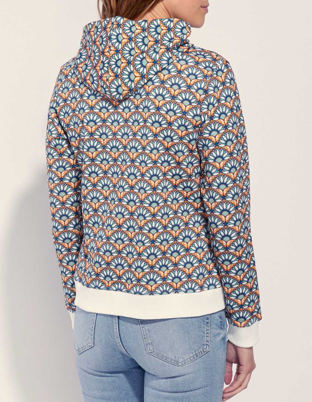 Gilet sweat zippé imprimé WOODINE