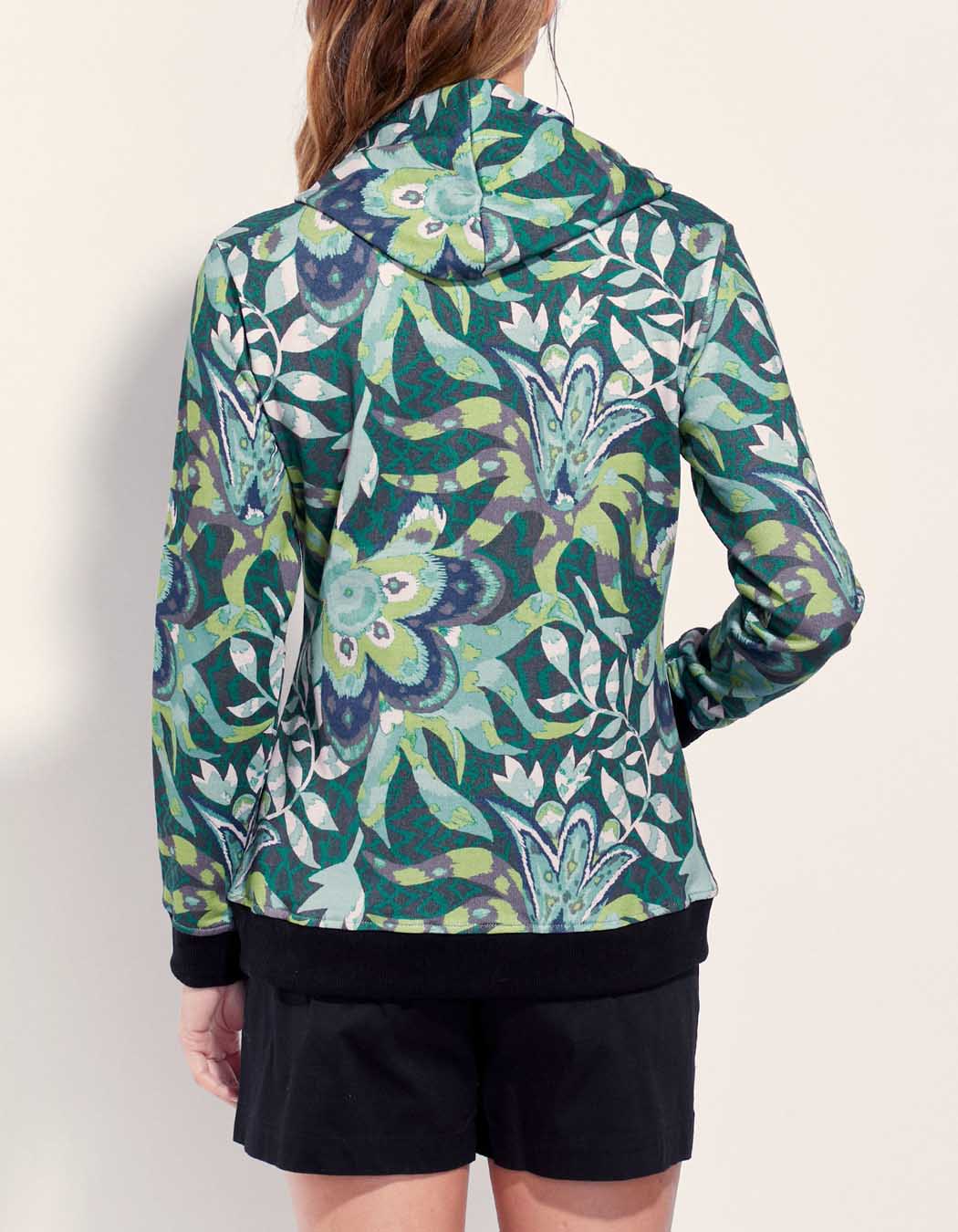 Gilet sweat zippé imprimé WOODINE