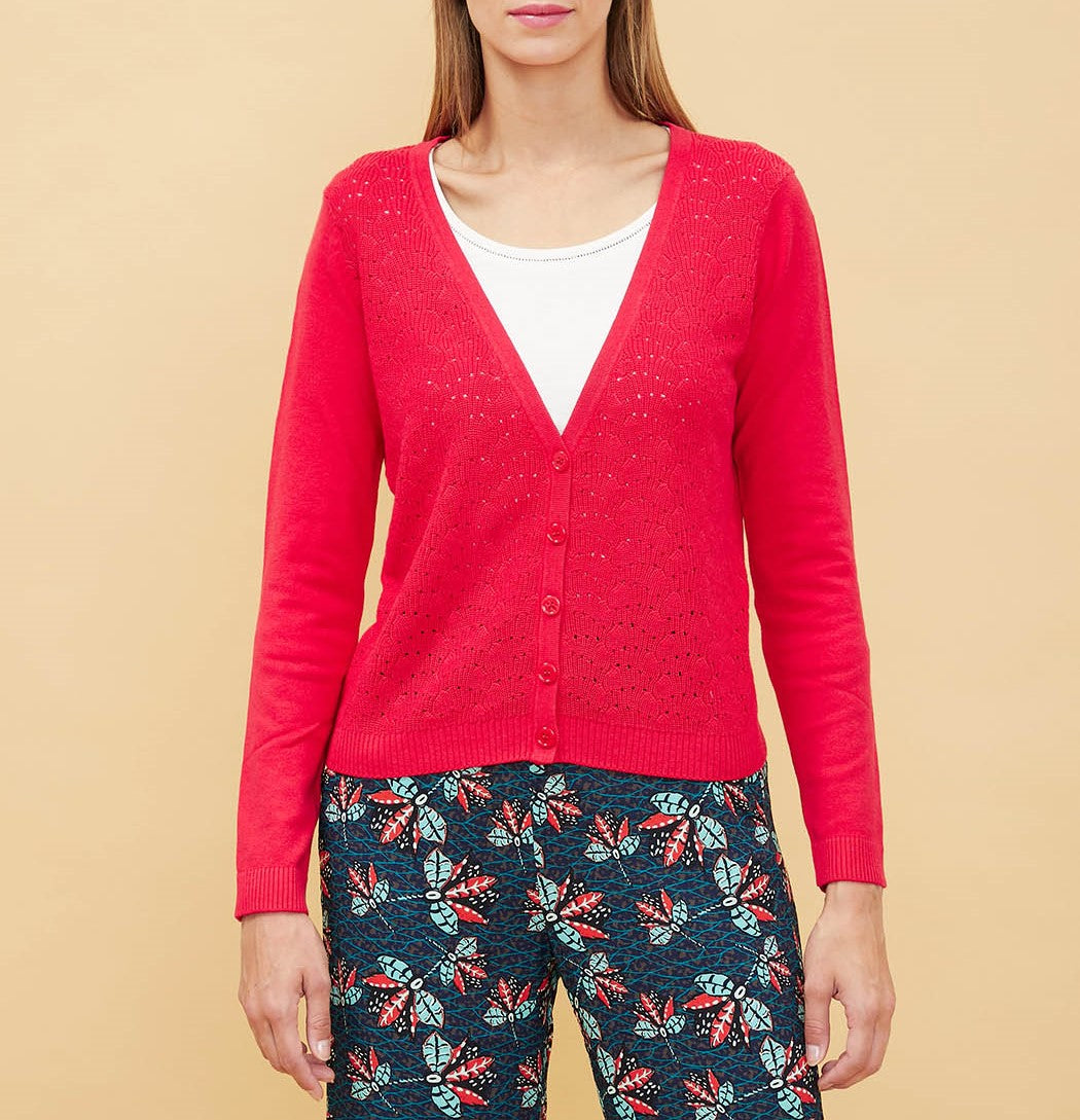 Gilet maille ajourée Xonia