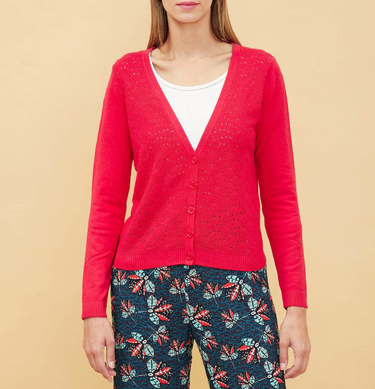 Gilet maille ajourée Xonia