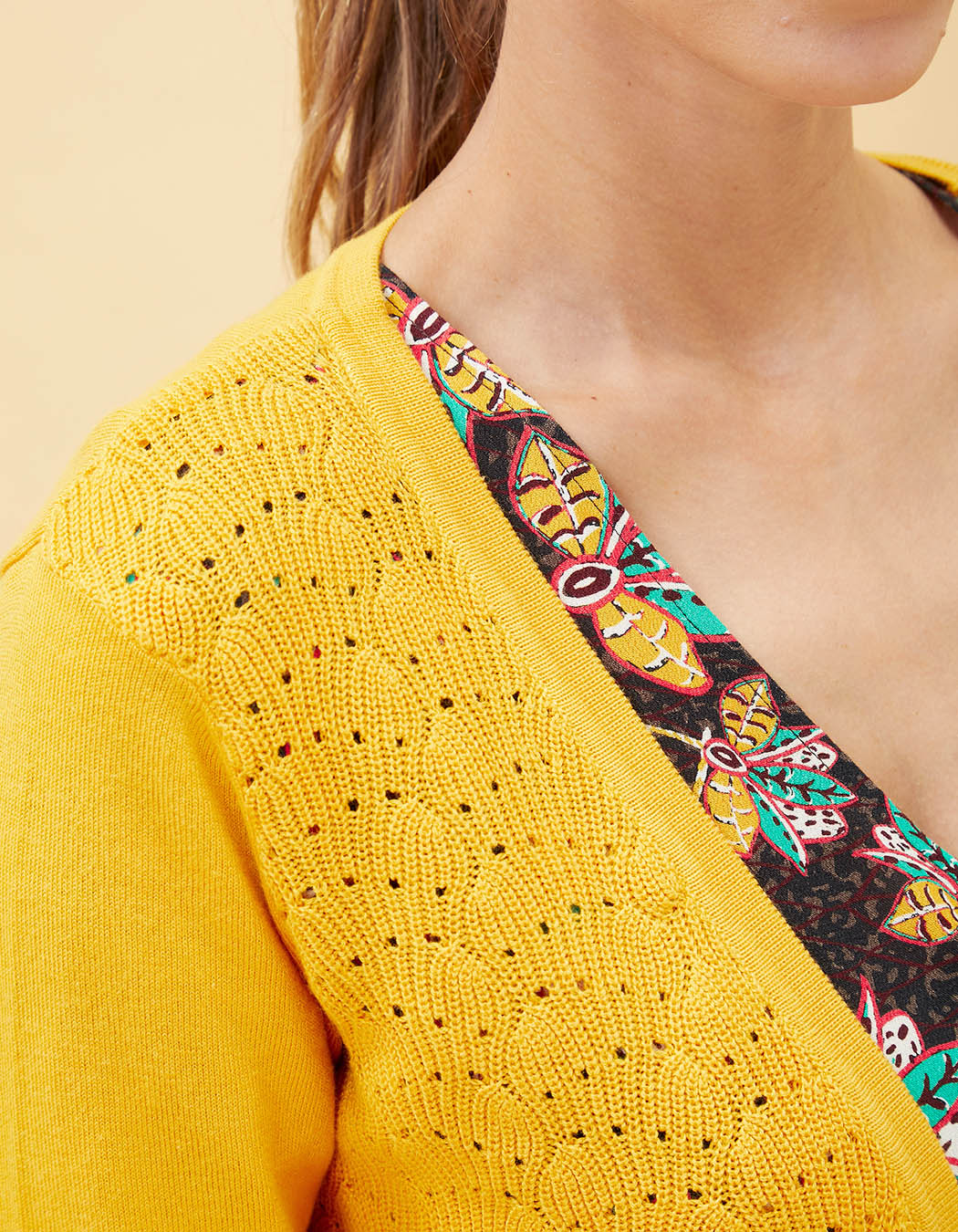 Gilet maille ajourée Xonia