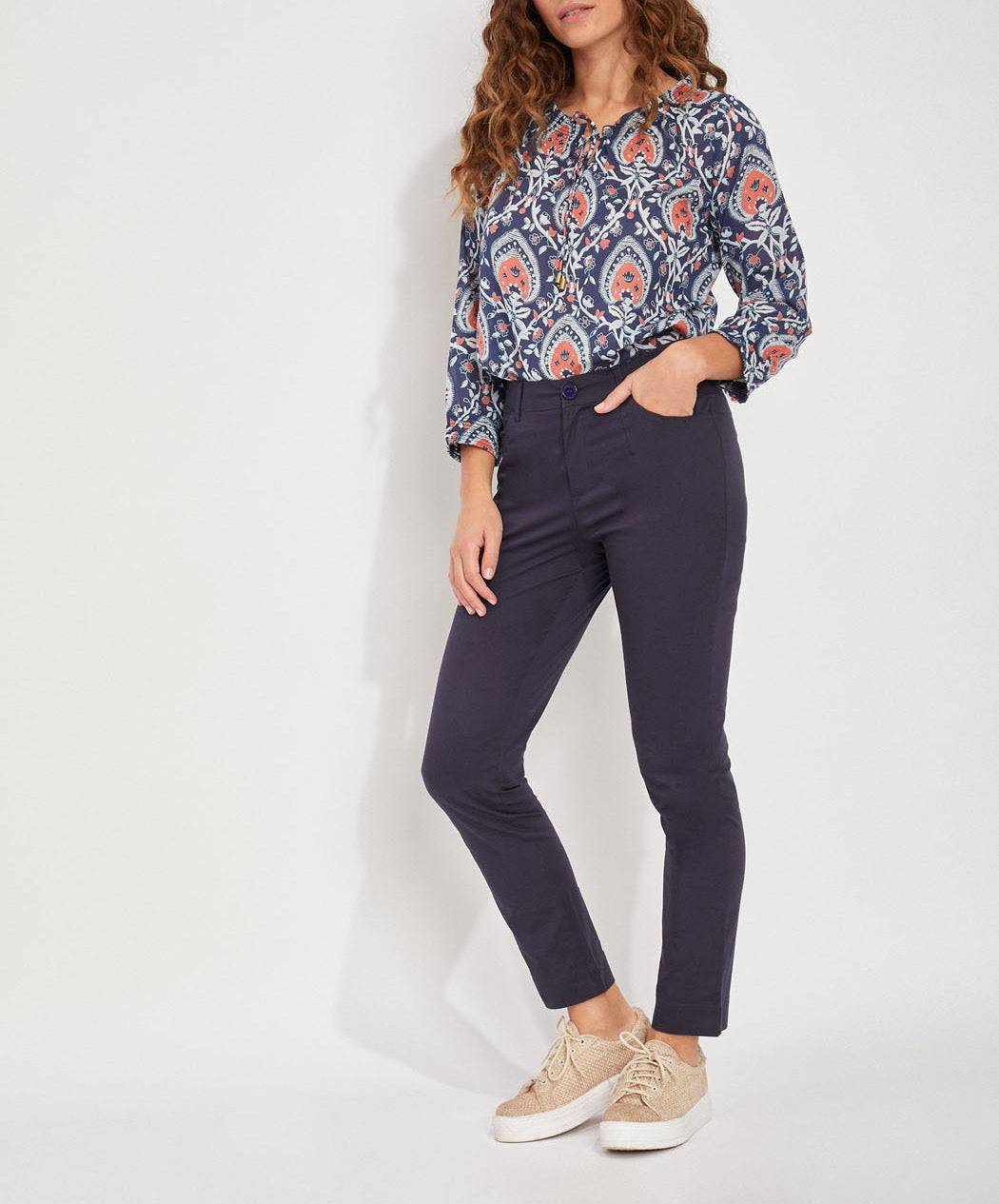 Pantalon cigarette coton MALACIA