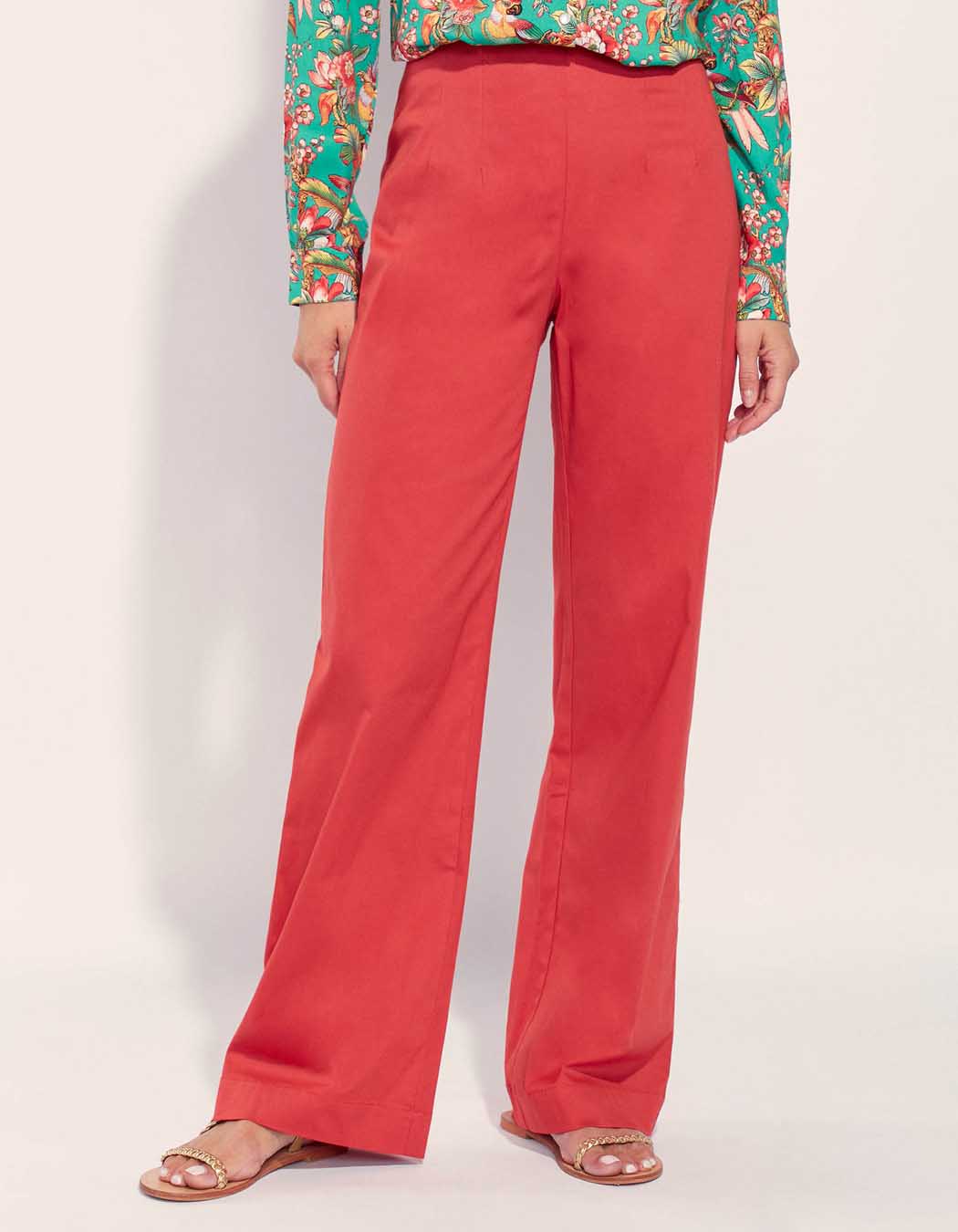 Pantalon droit large coton ATALIA