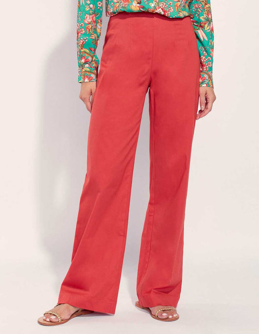 Pantalon droit large coton ATALIA