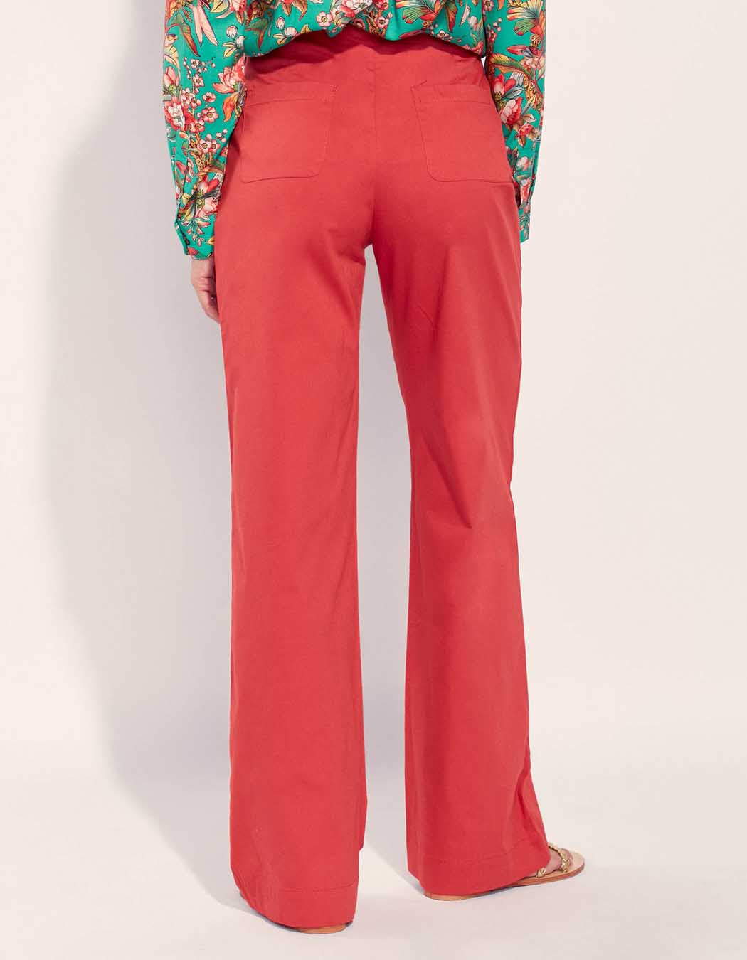 Pantalon droit large coton ATALIA