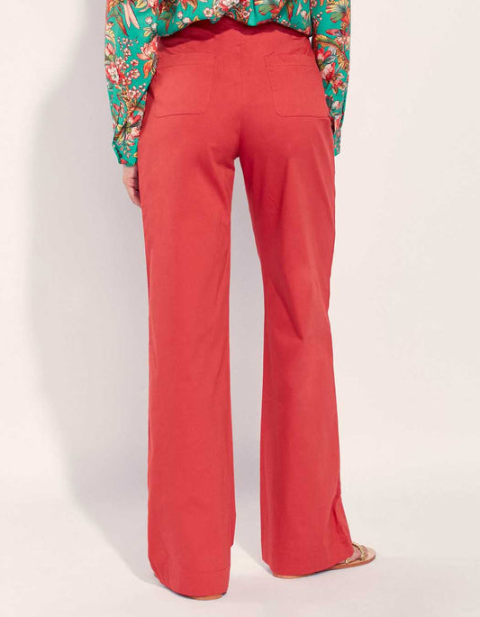 Pantalon droit large coton ATALIA
