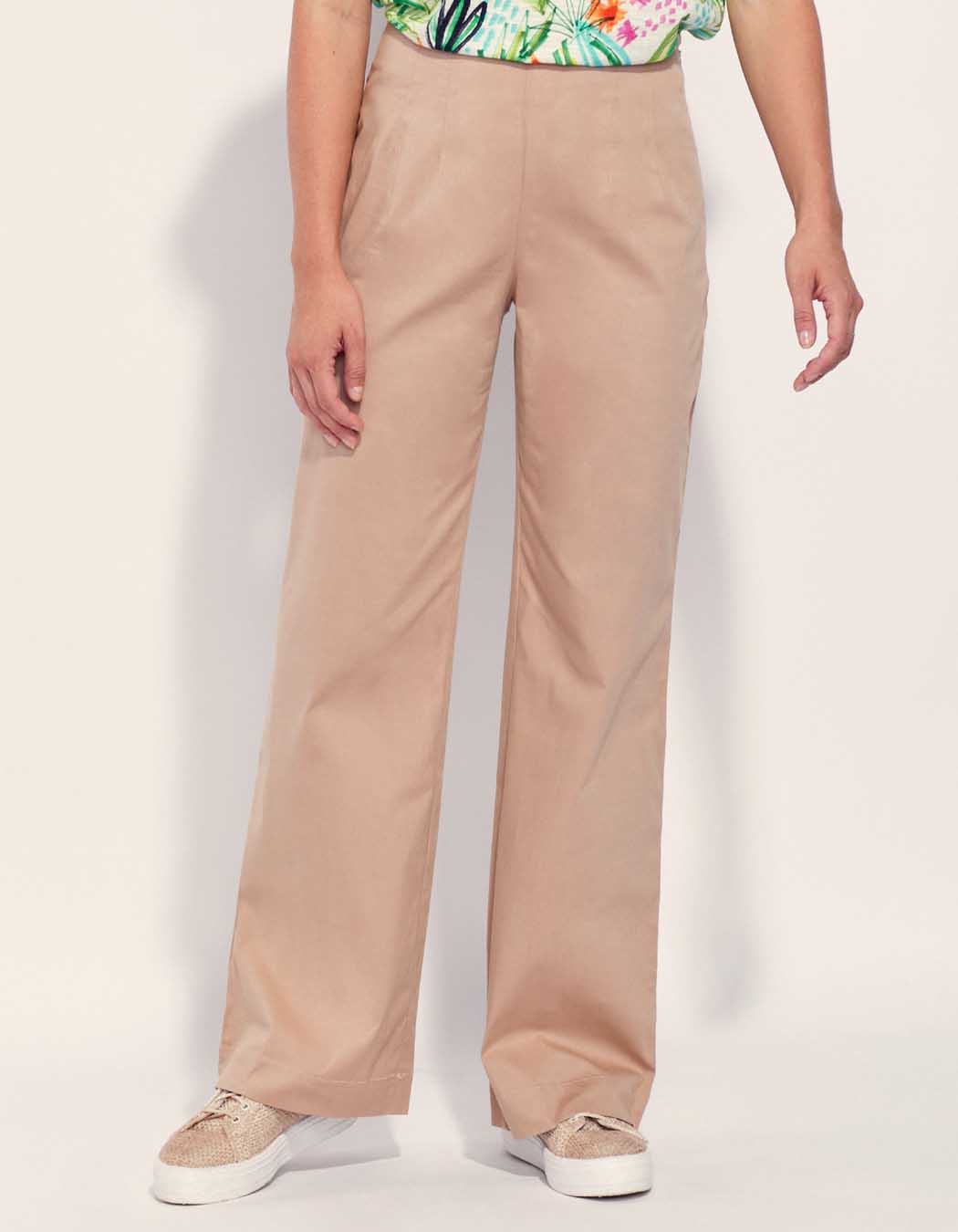 Pantalon droit large coton ATALIA