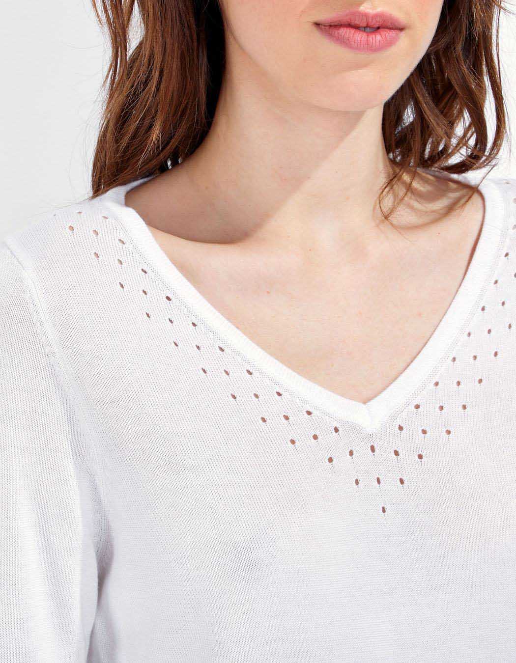 Pull col V maille BARITO
