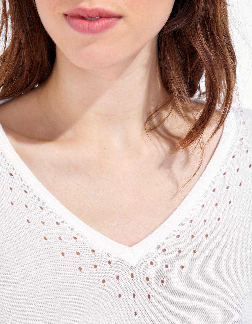 Pull col V maille BARITO
