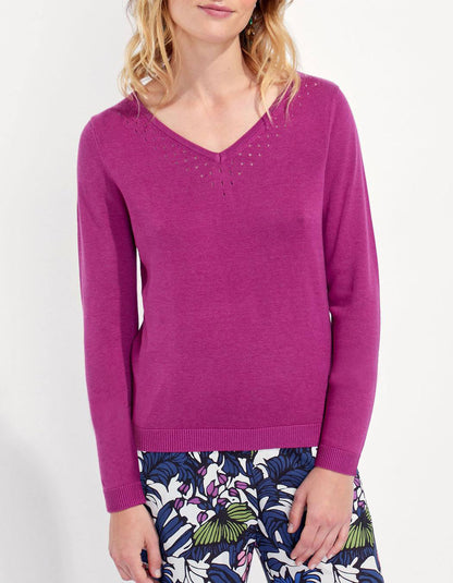 Pull col V maille BARITO