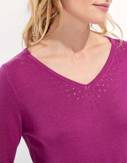 Pull col V maille BARITO