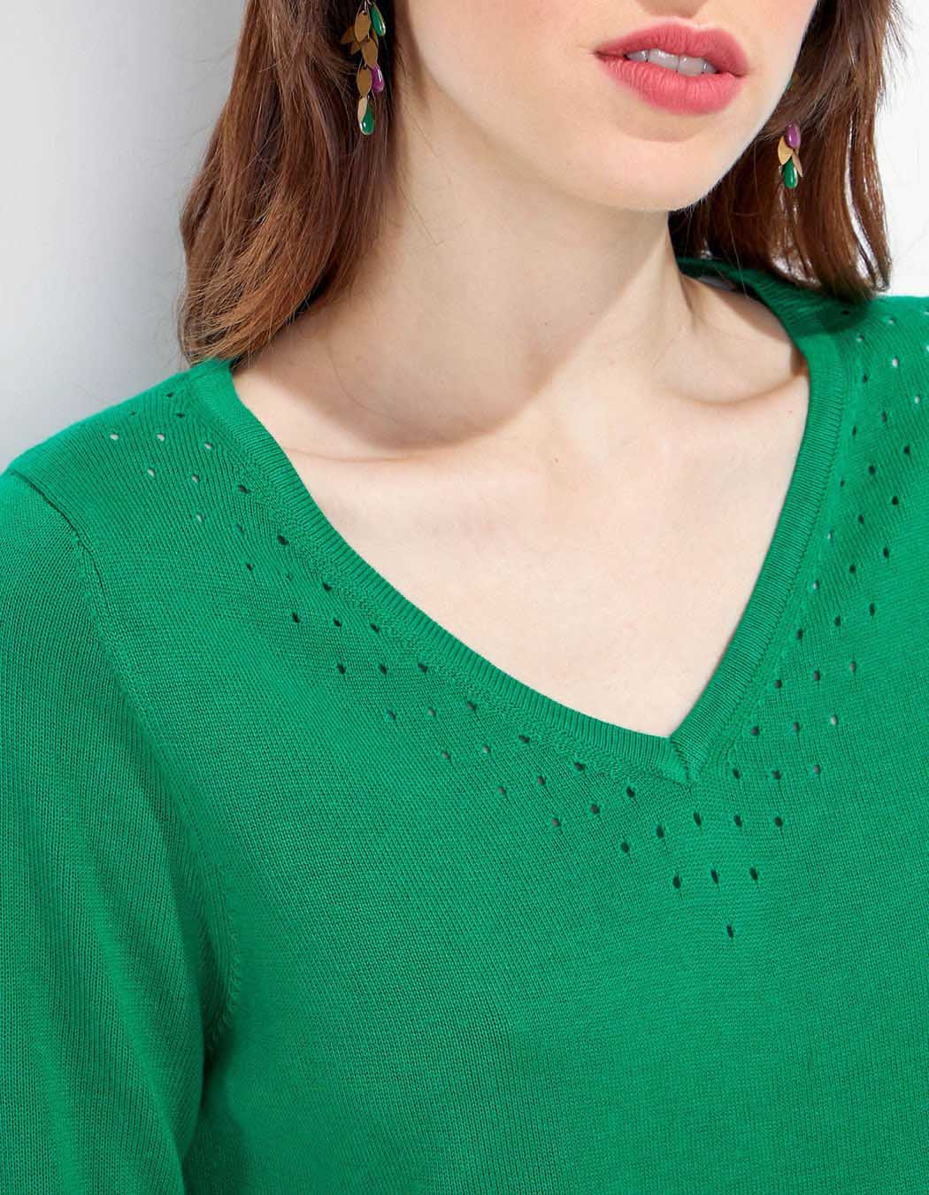 Pull col V maille BARITO