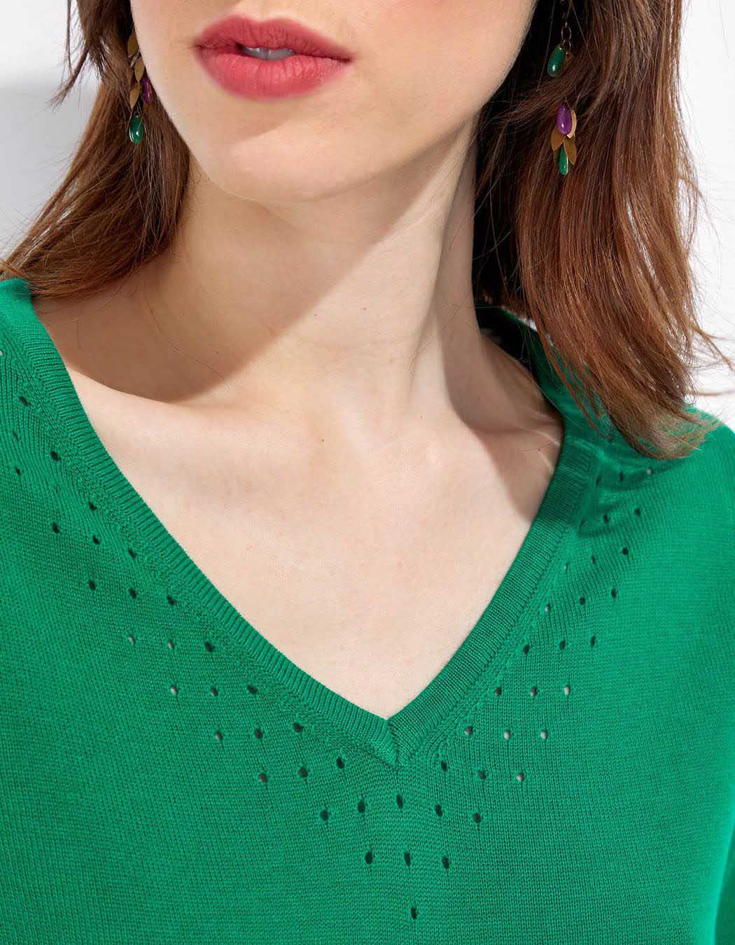 Pull col V maille BARITO