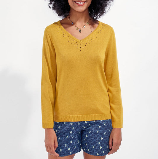 Pull col V maille BARITO