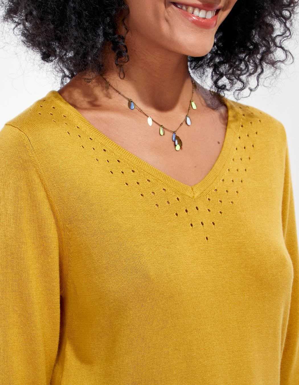 Pull col V maille BARITO