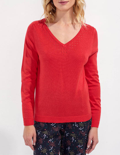 Pull col V maille BARITO