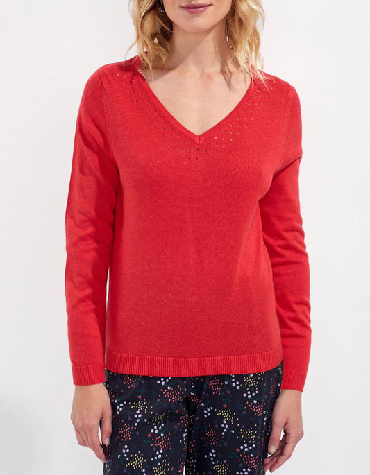 Pull col V maille BARITO