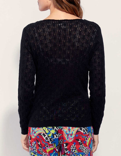 Pull maille ajouré col V BARITOLE