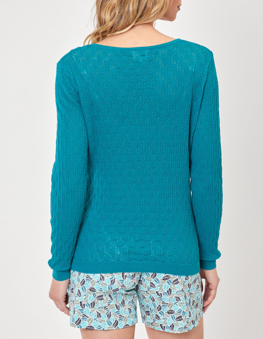 Pull maille ajourée col v BARNAT