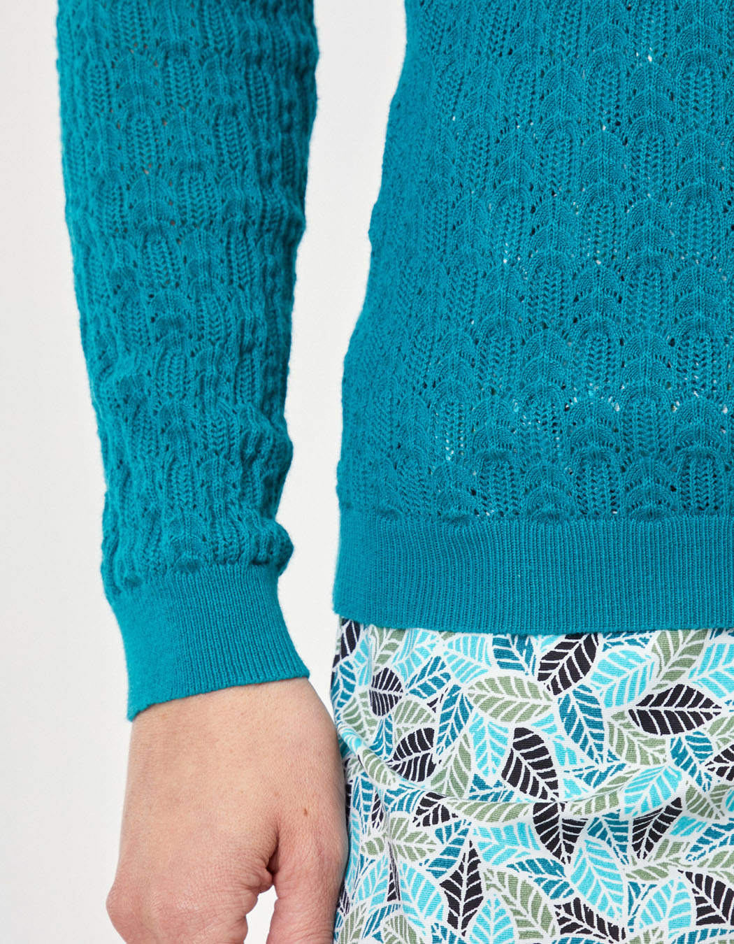 Pull maille ajourée col v BARNAT