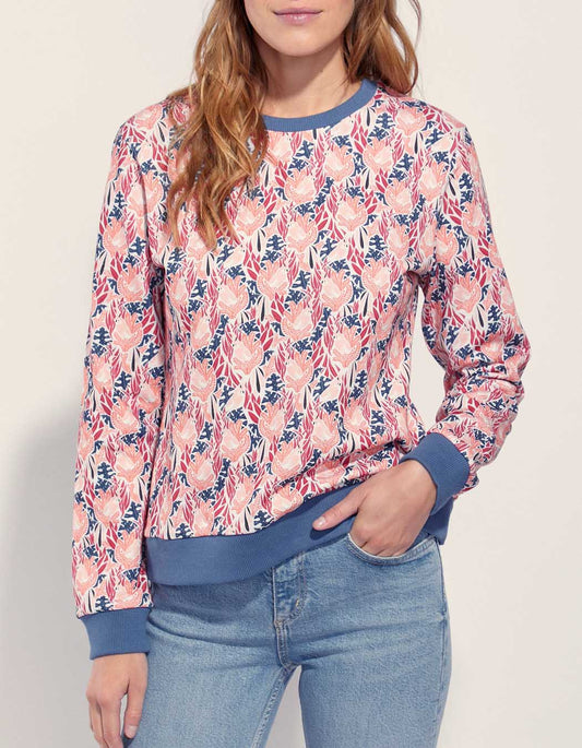 Sweat coton imprimé TINGRINE