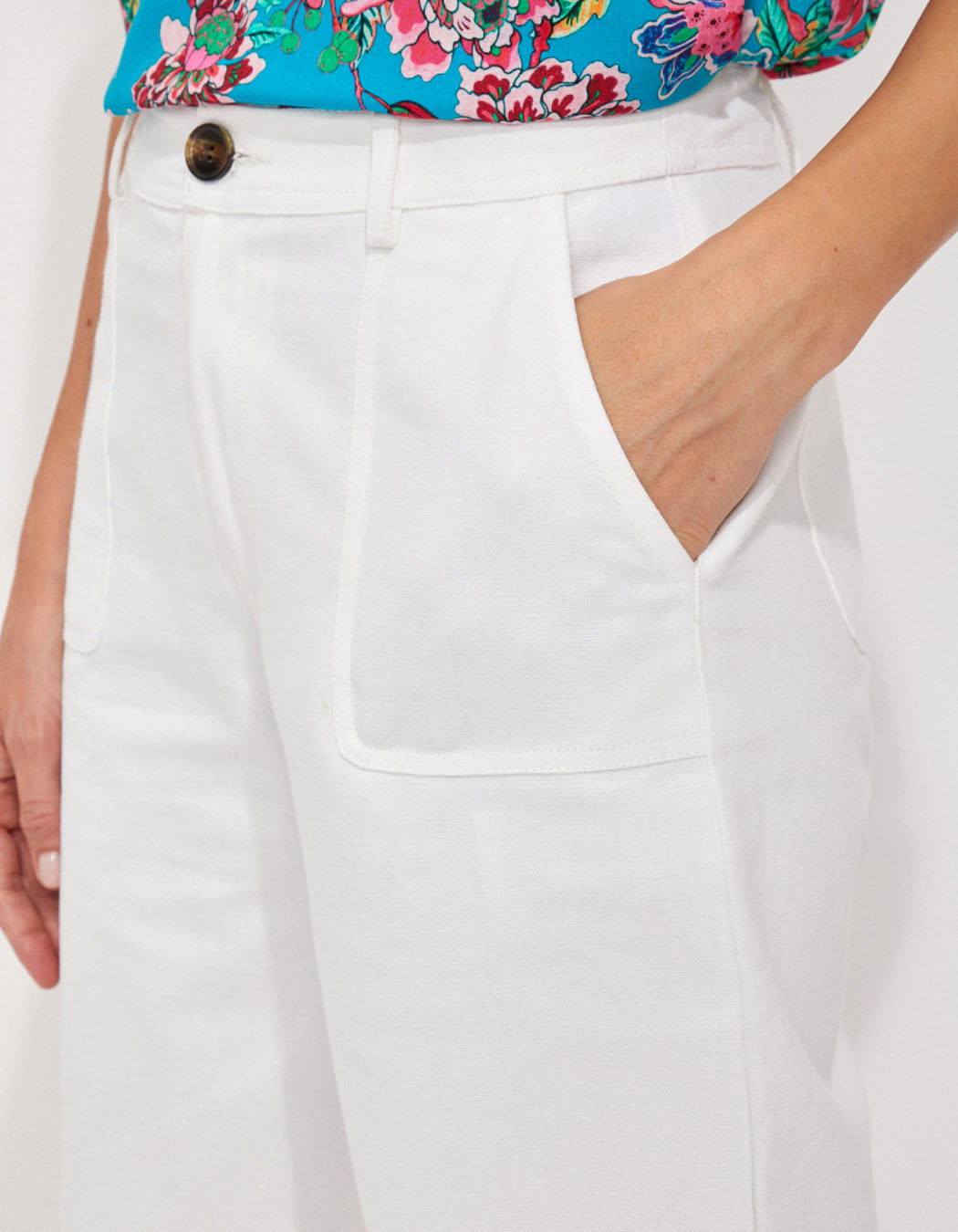 Pantalon droit coton épais LINE