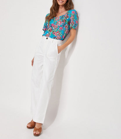 Pantalon droit coton épais LINE