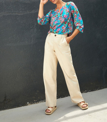 Pantalon droit coton épais LINE