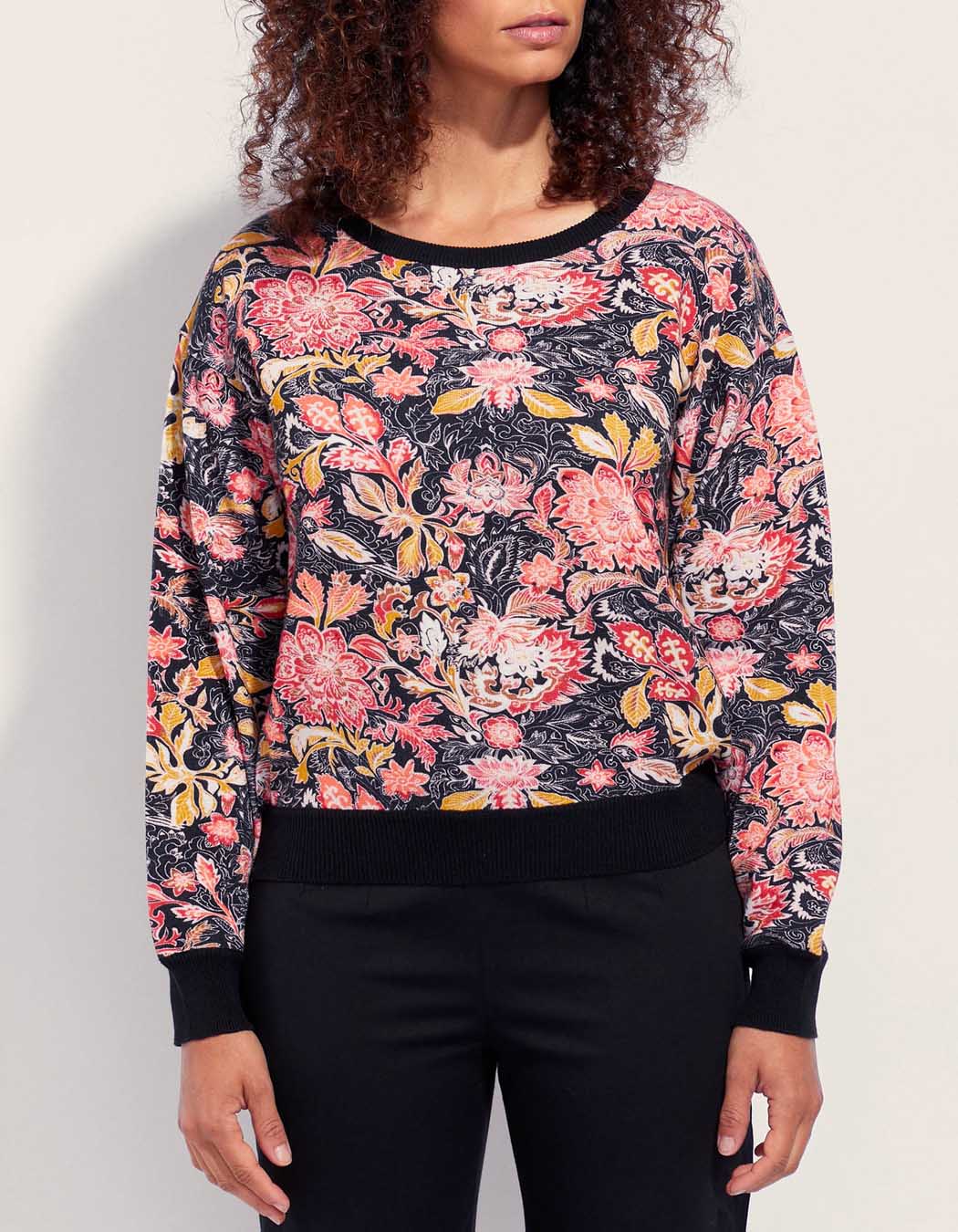 Sweat maille coton imprimé JOANI